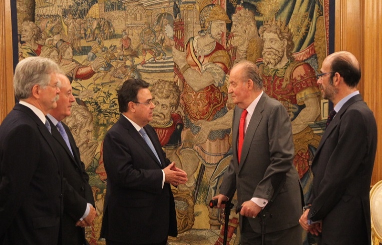 Audiencia del rey Juan Carlos con el consejo de Enagás en 2013. Foto: Casa Real.
