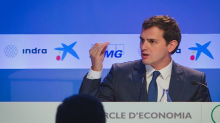 Albert Rivera en un acto en el Cercle D'Economia. Foto: Ciudadanos (2016).
