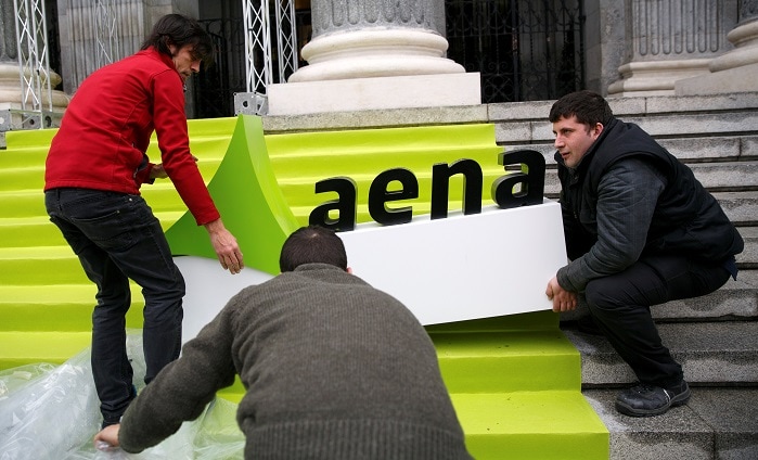 Actos preparativos de la salida a bolsa de AENA (2015). Foto: REUTERS/Andrea Comas.